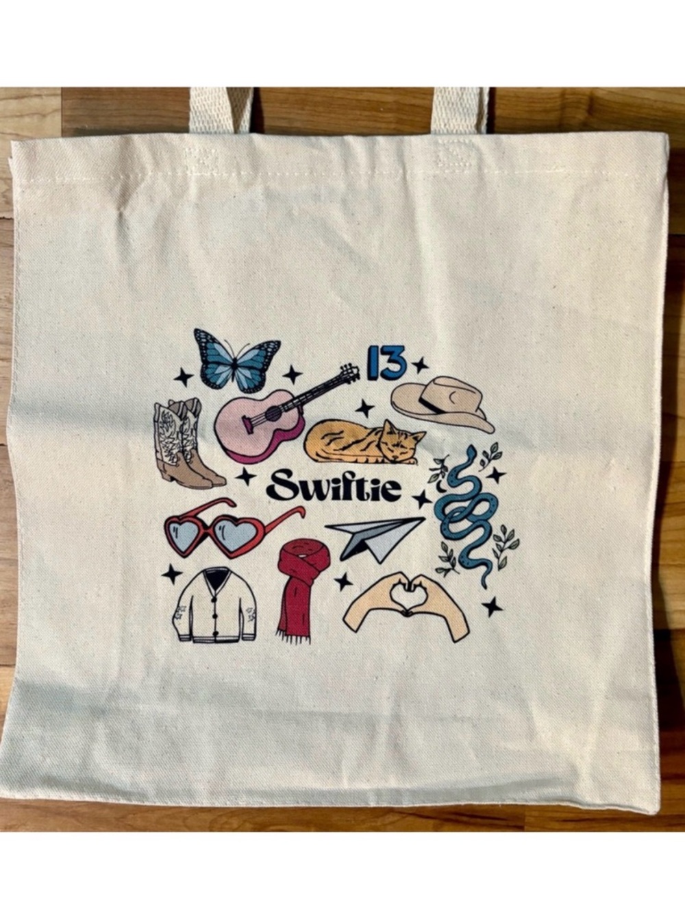 Taylor Swift ‘Swiftie’ Canvas Tote from the Grammy Museum Exhibit, NWOT